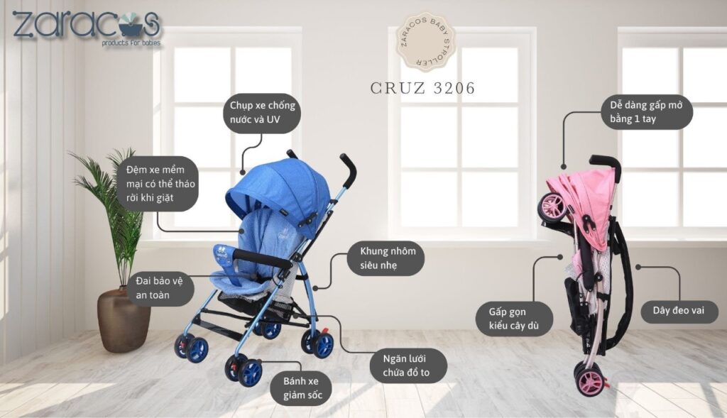 Xe Đẩy Trẻ Em Zaracos Cruz 3206 13 thong-so-zaracos-curz-3206