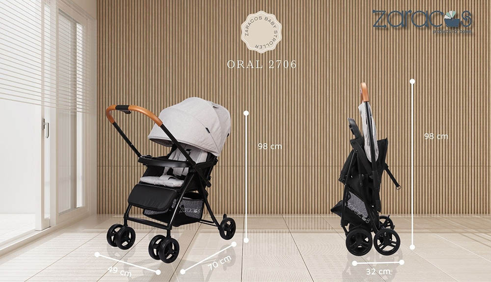 Xe Đẩy Đảo Chiều Gấp Gọn Zaracos Oral 2706 22 zaracos-oral-2706-kich-thuoc