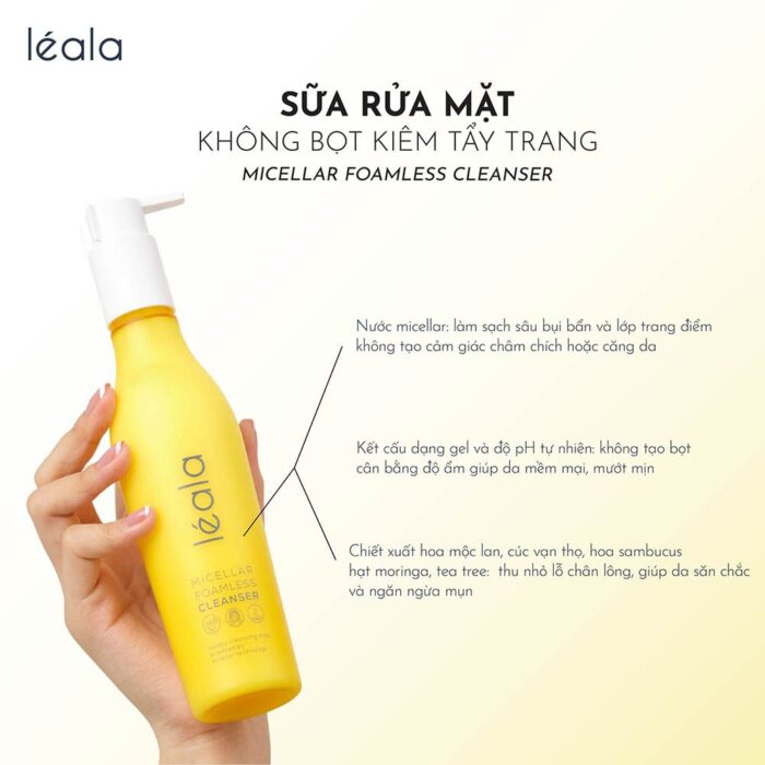 Sữa Rửa Mặt MICELLAR FOAMLESS CLEANSER 1