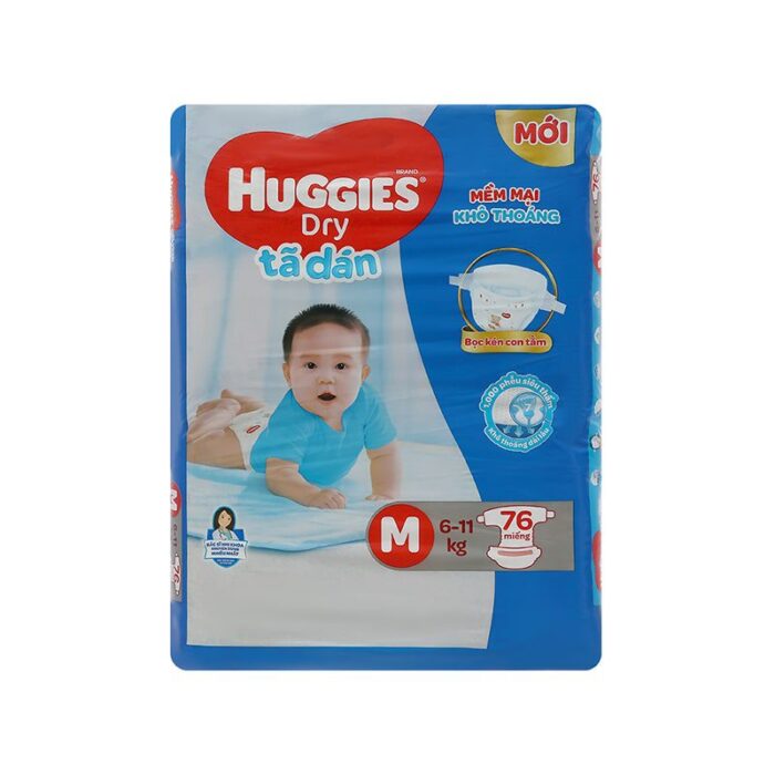 Bỉm tã dán Huggies size L 68 miếng (8-13kg) 8 ta-dan-huggies-dry-size-m-76-mieng-6-11-kg-1