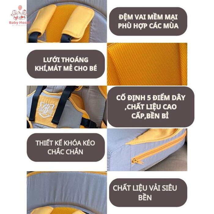 Đai ngồi ô tô cho bé kèm địu 14 dai-oto-cho-be-kem-diu-4