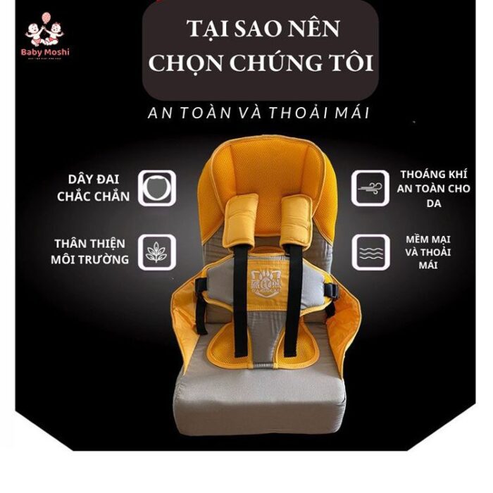Đai ngồi ô tô cho bé kèm địu 13 dai-oto-cho-be-kem-diu-5