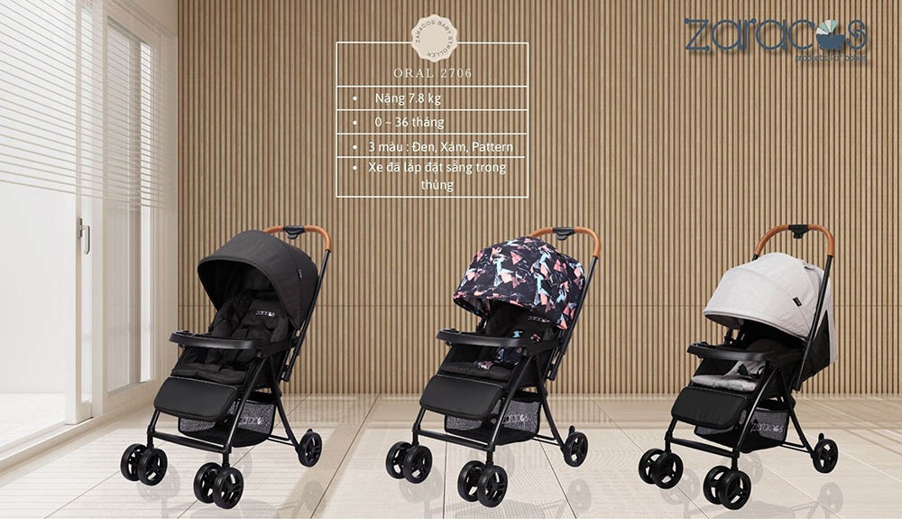 Xe đẩy đôi lắp ghép Zaracos Twin Oral 2706 19 Zaracos-oral-2706-mau-sac-tinh-te