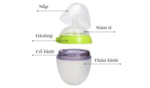 Bộ hai bình silicone Comotomo 250ml - Hồng