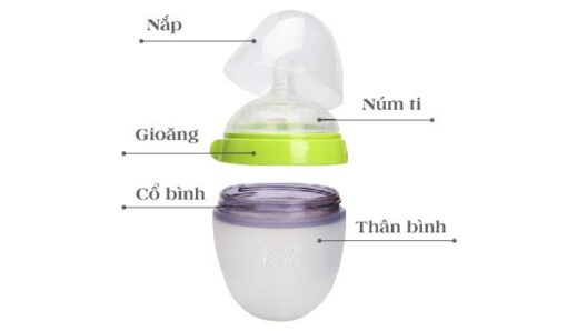 Bộ hai bình silicone Comotomo 250ml - Hồng