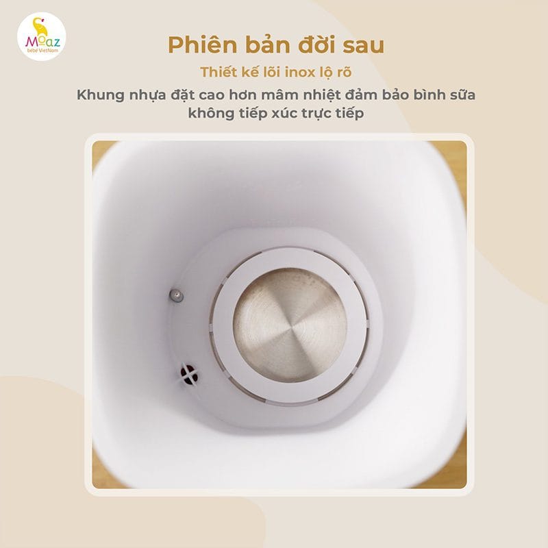 Máy hâm sữa thông minh siêu tốc Moaz BéBé MB - 033 3 Đáy bình hâm sữa Moaz BéBé MB - 033 phiên bản mới