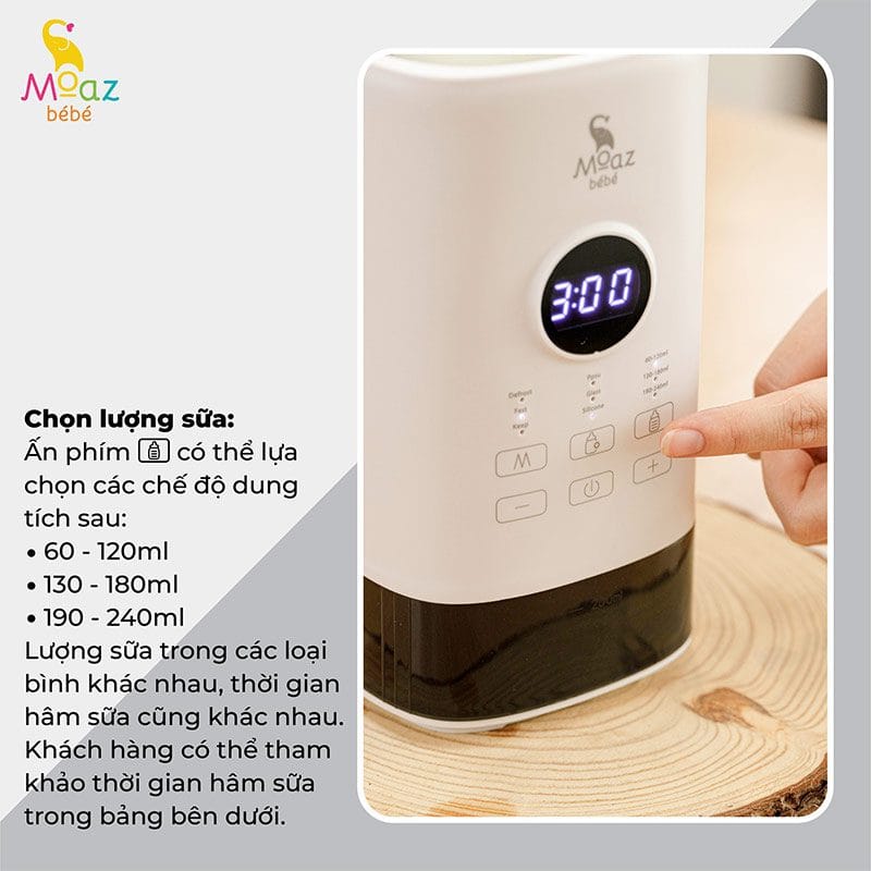 Máy hâm sữa thông minh siêu tốc Moaz BéBé MB - 033 6 hướng dẫn sử dụng máy hâm sữa siêu tốc mb033