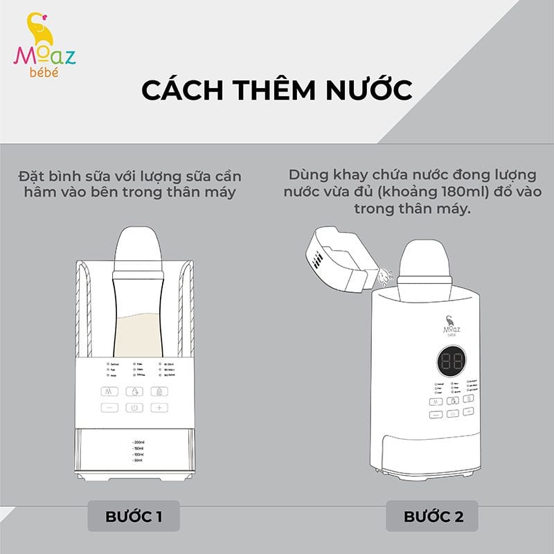 Máy hâm sữa thông minh siêu tốc Moaz BéBé MB - 033 7 hướng dẫn sử dụng máy hâm sữa siêu tốc mb033