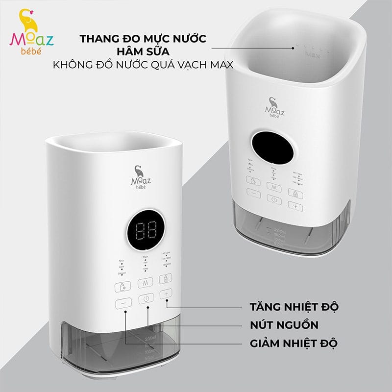 Máy hâm sữa thông minh siêu tốc Moaz BéBé MB - 033 1 máy hâm sữa siêu tốc moaz bebe mb033