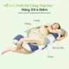 Gối bầu chữ U Zcare giảm chuột rút, vải Nhung & gòn 7D 11 goi-bau-chu-u-zcare-giam-chuot-rut-7