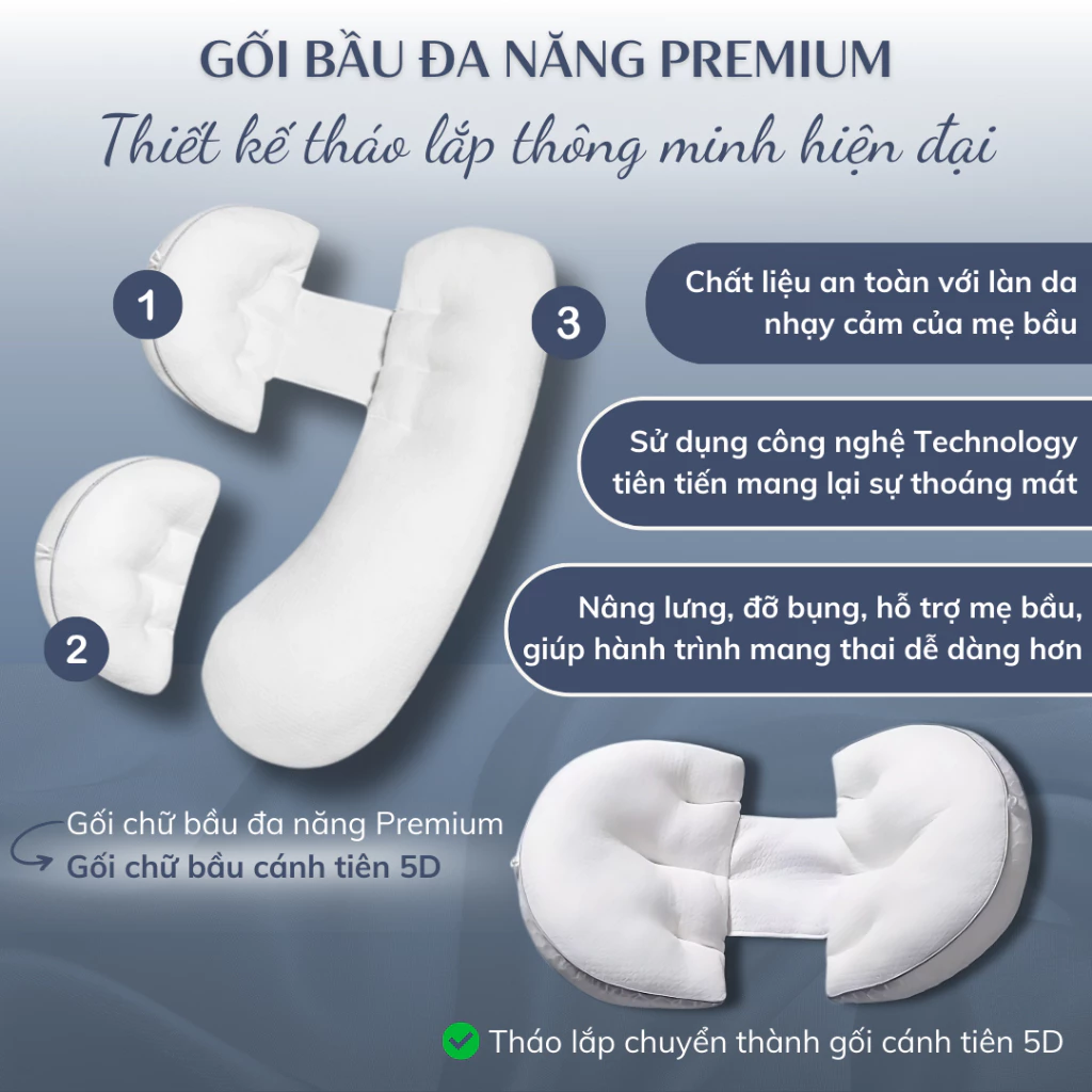 Gối bầu đa năng Easy MOM premium 2in1 vỏ sợi tre 18 goi-bau-da-nang-Easy-MOM-premium-2in1-4