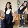 Đầm bầu Boncha công sở form yếm liền phối tay phồng xếp ly tùng trẻ trung cho mẹ mang đi làm 13 dam-bau-boncha-cong-so-form-yem-lien-phoi-tay-phong-xep-ly-04