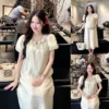 Đầm bầu Fancy kết bông cổ tròn, tay phồng form suông thanh lịch 11 dam-bau-fancy-ket-bong-co-tron-v-tay-phong-form-suong-01