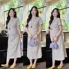 EVERMOM l Đầm thun bầu OuLa sọc kẻ ngang có gắn tag dễ thương trẻ trung mang co giãn cho mẹ mang bầu và sau sinh 13 dam-thun-bau-oula-soc-ke-ngang-05