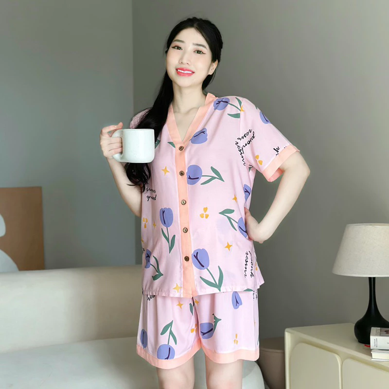 Đồ bộ bầu Evermom đùi tôn 2 da Thái phối màu gài cúc 7 do-bo-bau-dui-ton-hai-da-thai-phoi-mau-gai-cuc-07