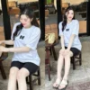 Set đồ bầu áo thun thêu và quần short biker có chun điều chỉnh 18 set-do-bau-ao-thun-theu-va-quan-short-biker-co-chun-dieu-chinh-08