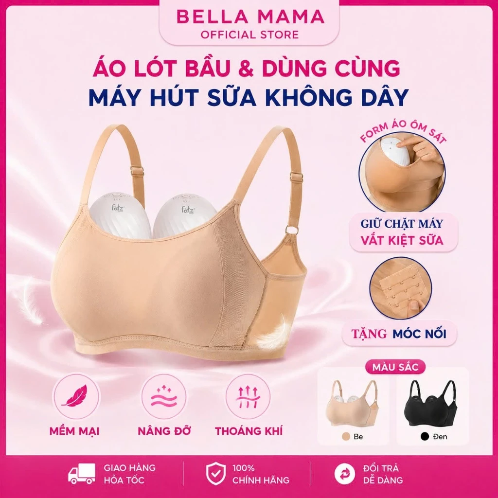 Áo lót bầu và hút sữa Bella Mama A14 không gọng, tiện dùng máy hút sữa không dây 2 ao-lot-bau-va-hut-sua-bella-mama-a14-khong-gong-01