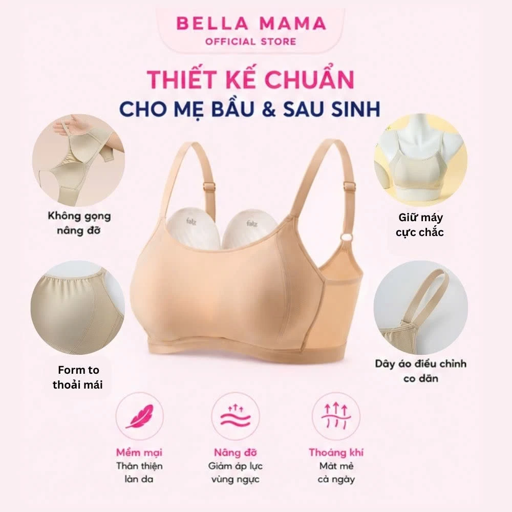 Áo lót bầu và hút sữa Bella Mama A14 không gọng, tiện dùng máy hút sữa không dây 3 ao-lot-bau-va-hut-sua-bella-mama-a14-khong-gong-02