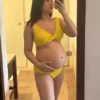 Bikini bầu 2 mảnh màu vàng xoắn ngực, quần lưng thấp 7 bikini-bau-2-manh