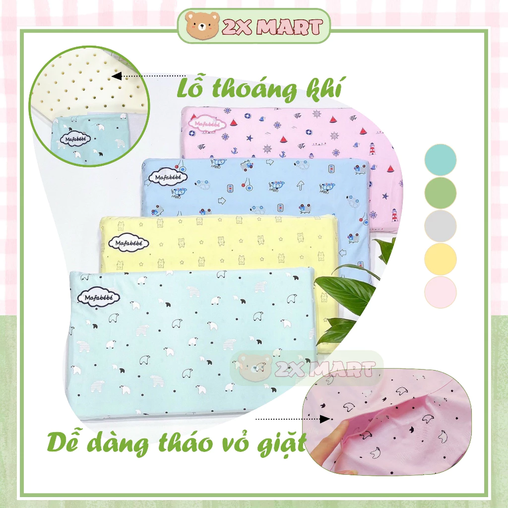 Gối cao su non Mafabebe thông hơi mềm mại cho bé 2 goi-cao-su-non-mafabebe-thong-hoi-mem-mai-cho-be-01