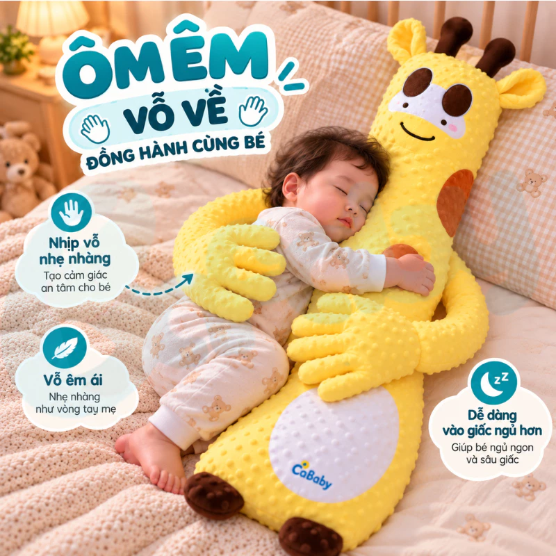 Gối vỗ mông tự động BAFABY 375 cho bé – vải nhung mềm, máy vỗ tháo rời 3 goi-vo-mong-tu-dong-bafaby-375-cho-be-02