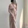 Váy Bầu BAOBAO MOM Đông Cao Cấp 856 Trễ Vai Len Thu Thiết Kế Sang Trọng Tôn Dáng - đồ bầu 14 vay-bau-baobao-mom-856-tre-vai-len-thu-dong-sang-trong-04