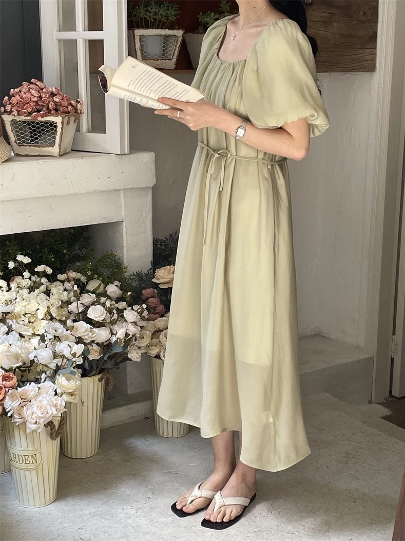 Váy bầu BAOBAO MOM tay bồng vải Tencel dáng suông 4 vay-bau-baobao-mom-tay-bong-vai-tencel-dang-suong-03
