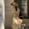 Váy bầu BAOBAO MOM tay bồng vải Tencel dáng suông 19 vay-bau-baobao-mom-tay-bong-vai-tencel-dang-suong-08